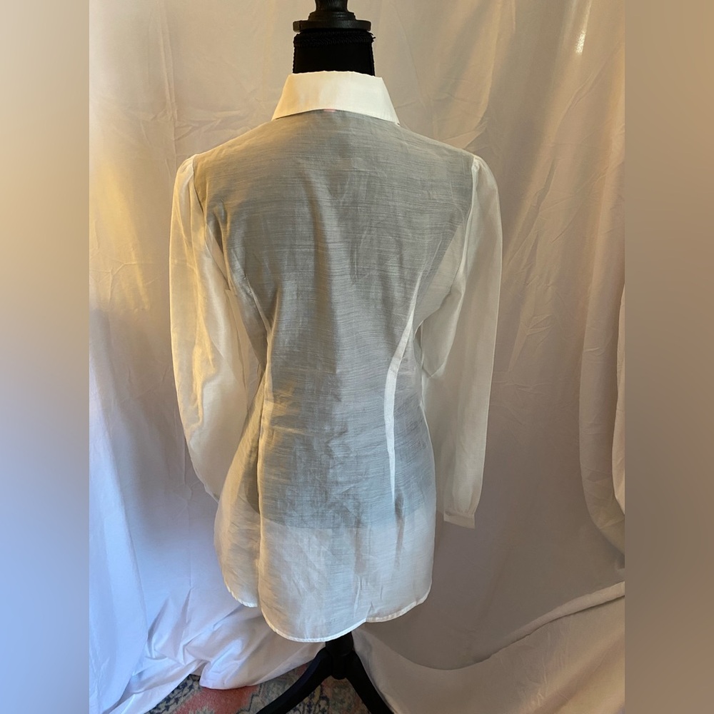 Sugar Thrillz White Ruffle Button Down Shirt - Picture 3 of 11